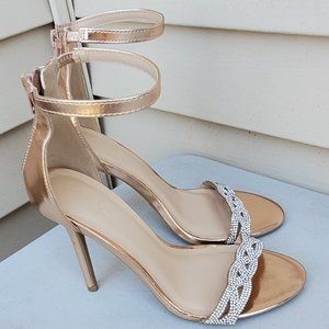 Charlotte Russe Rose Gold Heels Size 6
